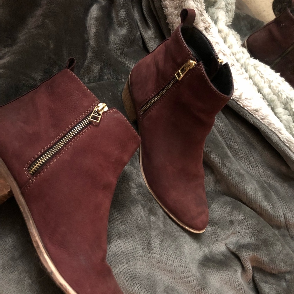 STEVEN by Steve Madden Maroon Booties